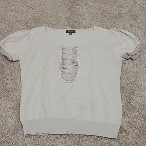 Jessica beige short sleeve top